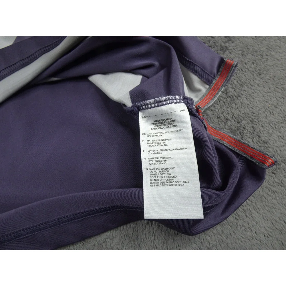 Adidas Golf Mens Large Purple Striped Polo Shirt Memphis National Logo Short Slv